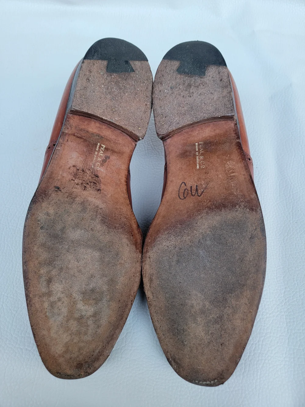 Brooks Brothers Tan Brown Leather Slip-On Wingtip Oxfords